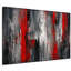 Très grand reproduction d'art sur tissu - Composition abstraite rouge pour salon contemporain - "Assemblage requis (cadre non fini)"-130842017