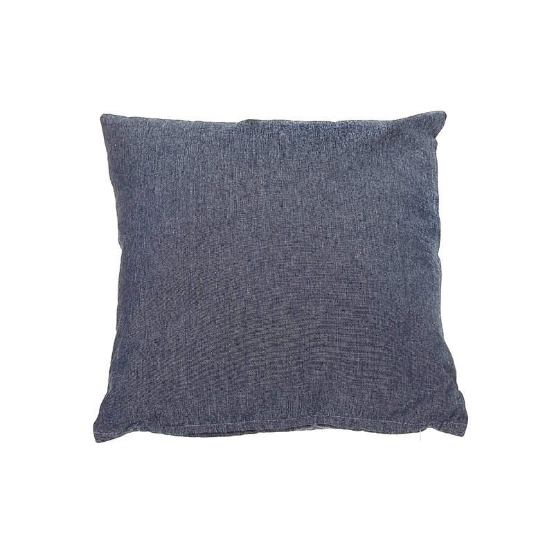 Coussin Chambray avec fermeture à glissière, Bleu marine