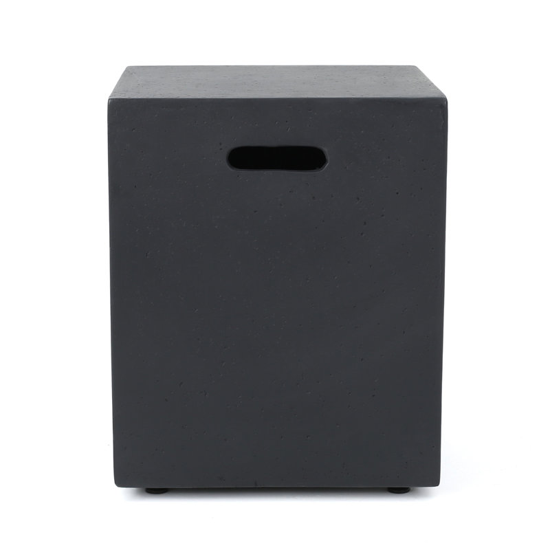 16.25'' Square Side Table Tank Holder, Dark Gray