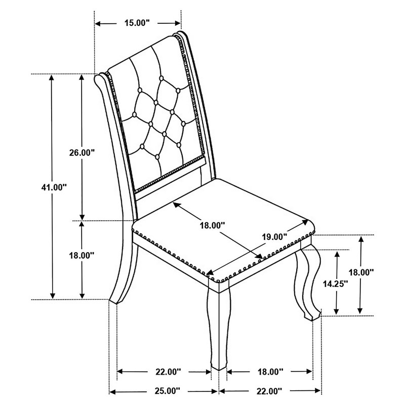 Chaise d'appoint rembourrée Upholstery, Marron clair