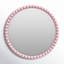 Miroir rond surdimensionné en perles bleu marine brillant-737240231