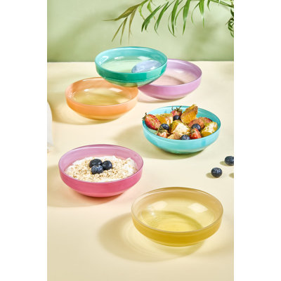 Elegant Glass Bowl Set (6 Pieces), 5.9 inches | 100% Premium Glass | Ideal for Serving, Salad, and Snacks | Not Dishwasher or Microwave Safe | Perfect for Entertaining & Everyday Use, Timeless Design