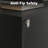 5-Shelf Bookcase with Cabinet, 71" Tall Modern Bookshelf in Black, Open Shelves & Door Storage Organizer for Living Room, Office-302320510