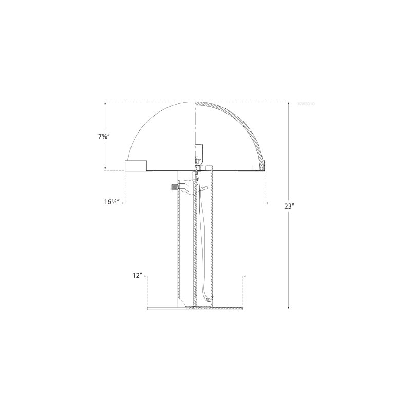 Kelly Wearstler Melange Table Lamp, 23" H x 16.25" W x 16.25" D, Bronze