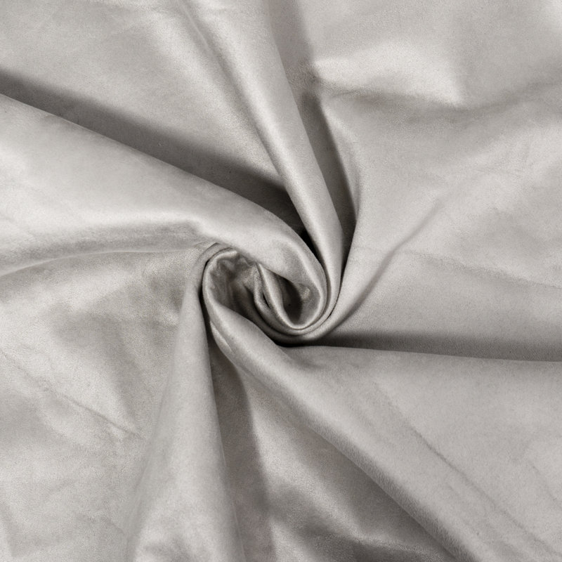 Lit grand format avec structure en bois et tissu rayé, base luxueuse rembourrée et collante grise, Grand lit, Gris