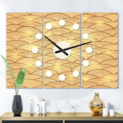 Horloge murale ciel surdimensionné Mid-Century