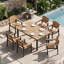 Table de salle à manger d'extérieur en aluminium FHVIT pour 4 à 6 personnes-130019294