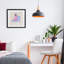 Fauteuil tendance Caniche, impression sous verre encadrée, design par Krissy Mast-117087934-117087933