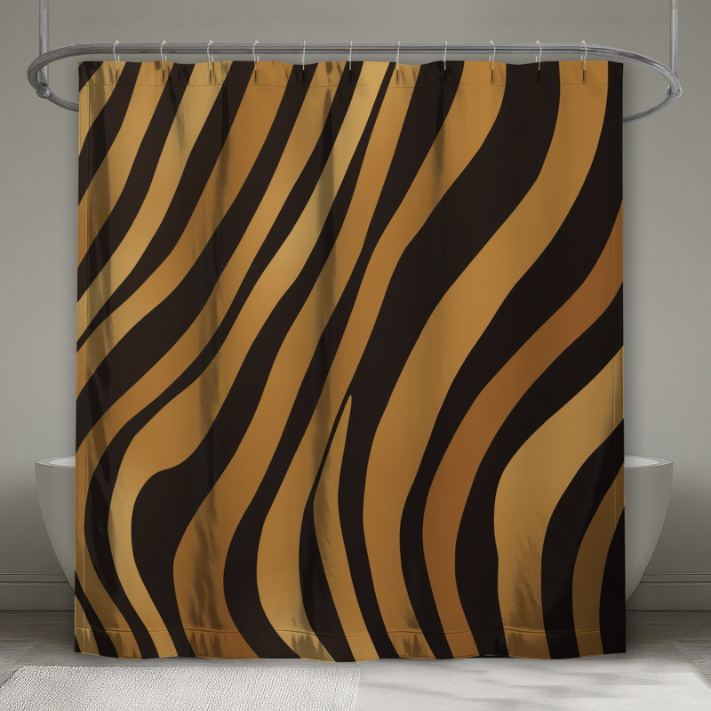 Rideaux de douche noir et noir, 70 po l x 72 po H