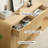 55" Modern Fluted 6 Drawer Dresser, Sculpted Texture & Waterfall Corners, Wood Bedroom Dresser-275327136