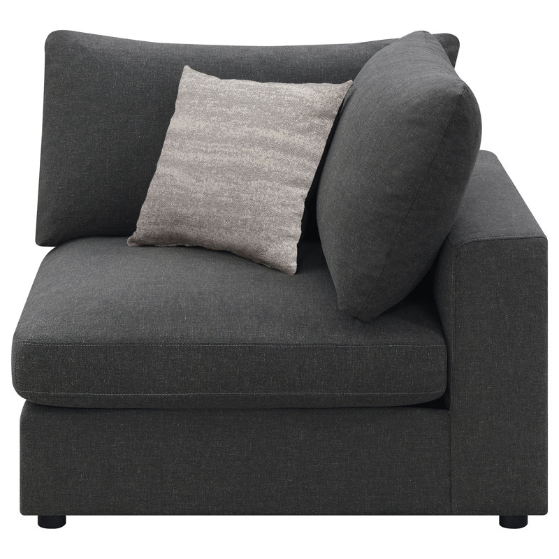 Style sophistiqué - Coin rembourré Faulk, Lin gris anthracite