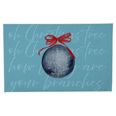 Oh Christmas Tree Bath Mat with Non-Skid Backing