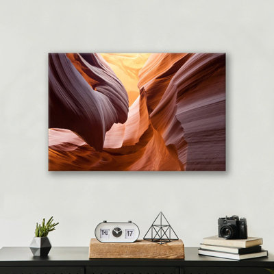 Antilope Canyon, reproduction d'art mural - Illustration de paysage du désert de l'Arizona - Photographie de Canyon de grès - Sud-ouest, art mural voyage