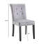 Chaise d’appoint rembourrée velours touffeté grise Voltaire-1365370860