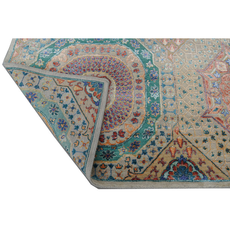 Hand Knotted Geometric Area Rug