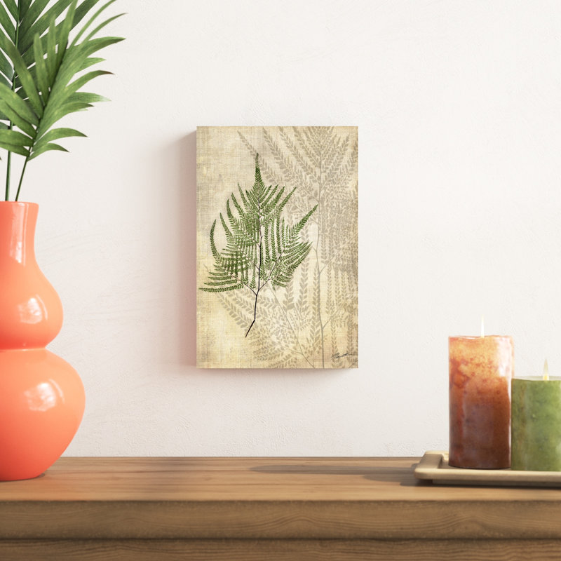 «British Ferns V», peinture sur toile, H 48 po x l 32 po