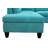 Teal Blue L Shaped Living Room Sofa Set-30485364