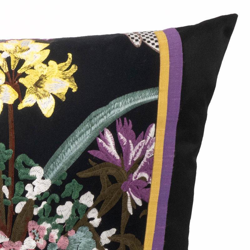 Floral Satin Pillow Cover