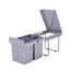 Sylvia Plastic Manual Lift Pull Out Rubbish Bin - 40L