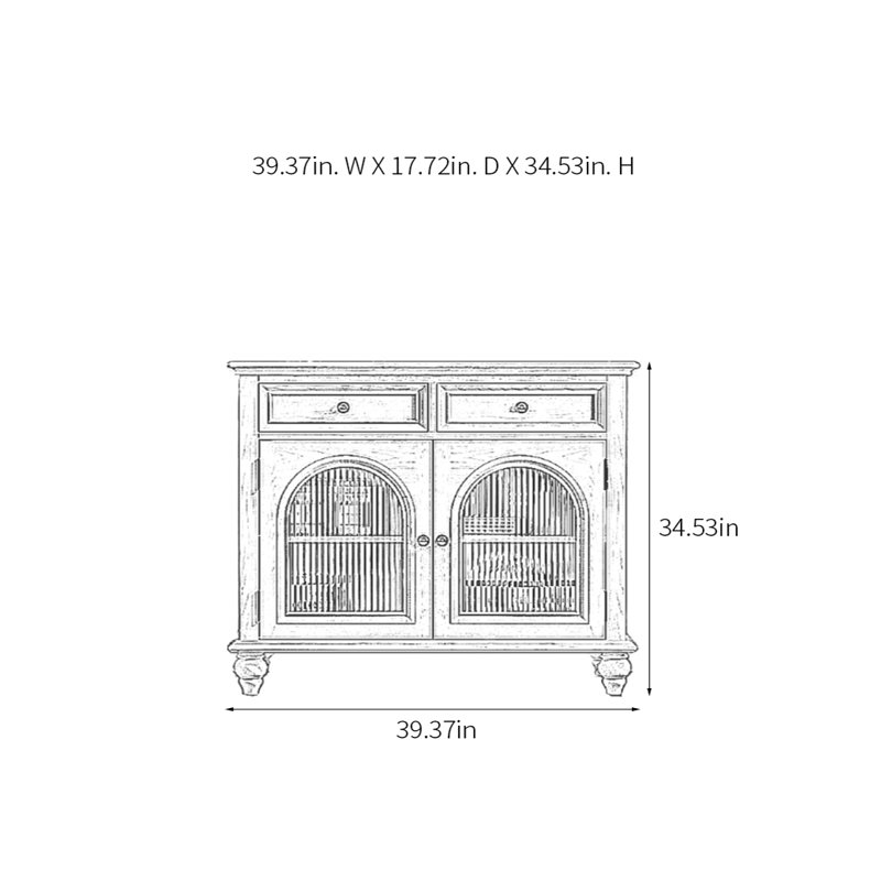 American Countryside Retro Sideboard Cabinet