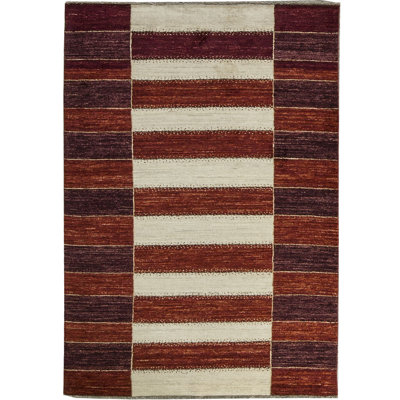One-of-a-Kind Rectangle 4'2" X 6'2" Hand Knotted Area Rug