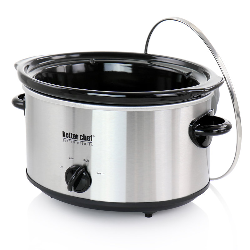 Better Chef 5 Quart Stainless Steel Oval Slow Cooker
