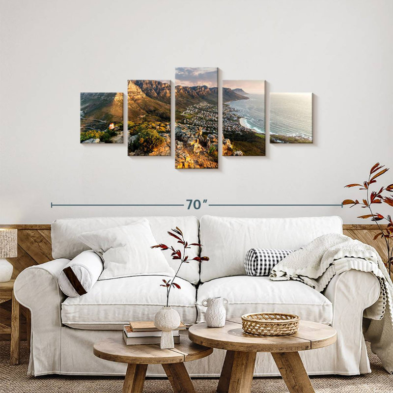 Beach By Table Mountain, 24" H x 55" W