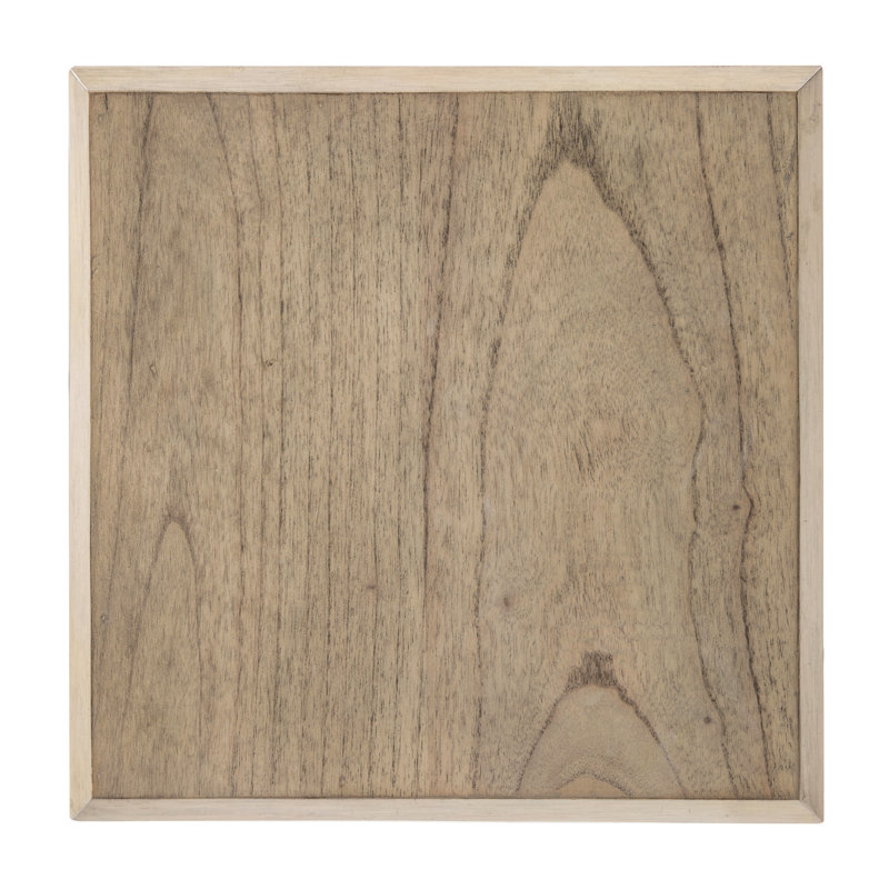 Chess Solid Wood Pedestal End Table