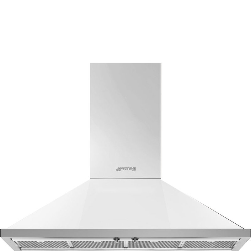 SMEG Hotte murale convertible 48 po Portofino, Blanc