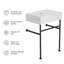 Lavabo de salle de bain console rectangulaire en céramique blanche avec trop-plein Aileu