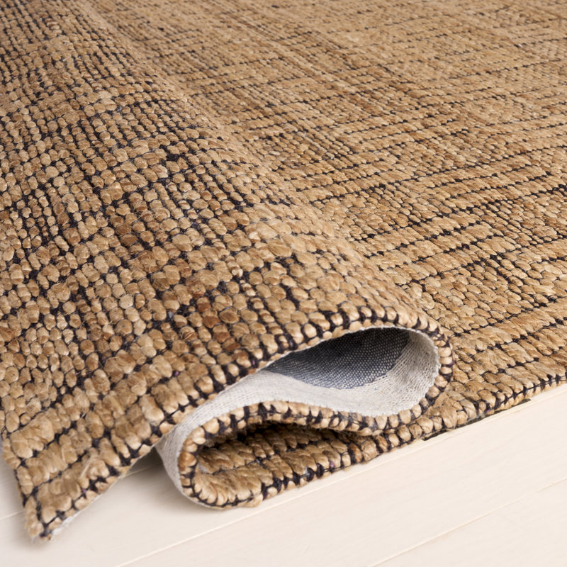Natural Fiber Hand Woven Jacquard Performance Solid Color Indoor Rug, 5'-0" X 8'-0" Rectangle