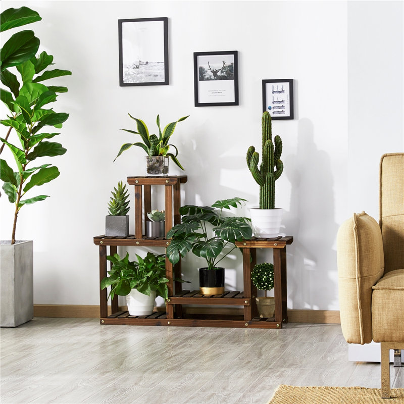 Bella 4 Tier Fir Wood Plant Display Stand