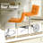 Swivel Upholstered Adjustable Height Counter Stool with Metal Frame-1270125807
