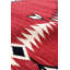 Tapis rouge / rouge en coton noué à la main 9 pi 2 po x 11 pi 9 po Rhinehart Southwestern