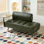 Banc de bout moderne de 55 po de large avec revêtement en similicuir et table d'appoint-966123785