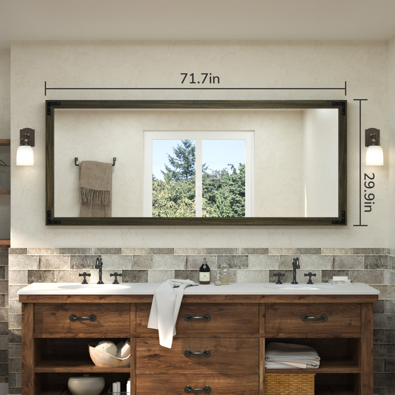 Miroir Gwenneth, 30 po x 72 po, Noir