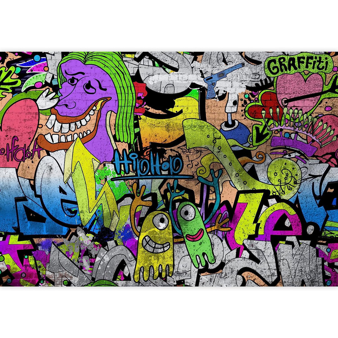 Vibrant Graffi Street Paint Peel & Stick Border IDEA4WALL