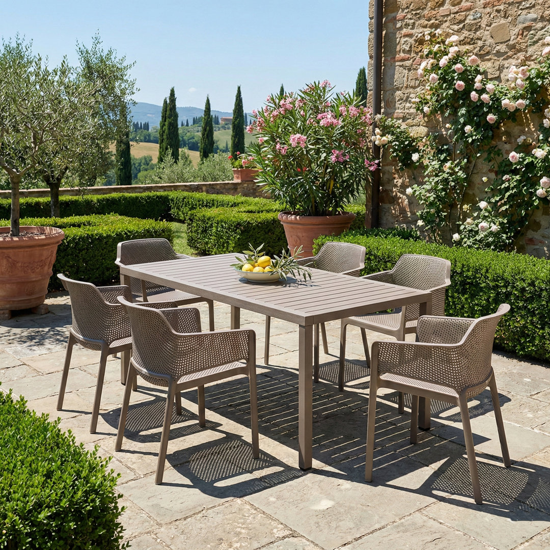 6 - Person Patio Dining Set with Square Table