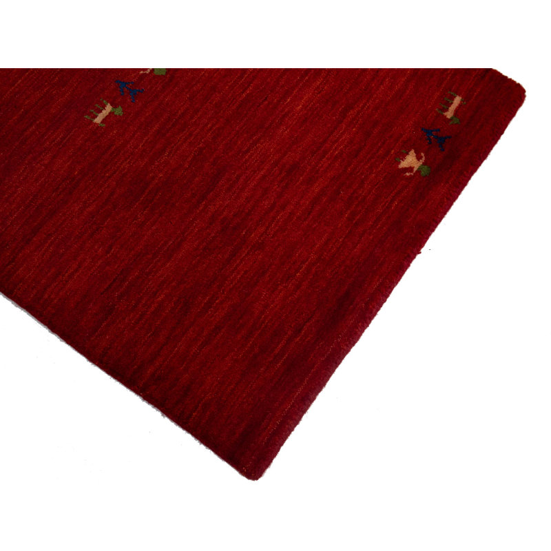 No-Shedding Hand Loomed Gabbeh Rug, 100% Wool, Solid Color, Fade & Stain Resistant, Durable