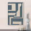 Forme Mid-Century, symboles de polygones bleus, illustrations géométriques abstraites, minimaliste moderne-100707976-100707975