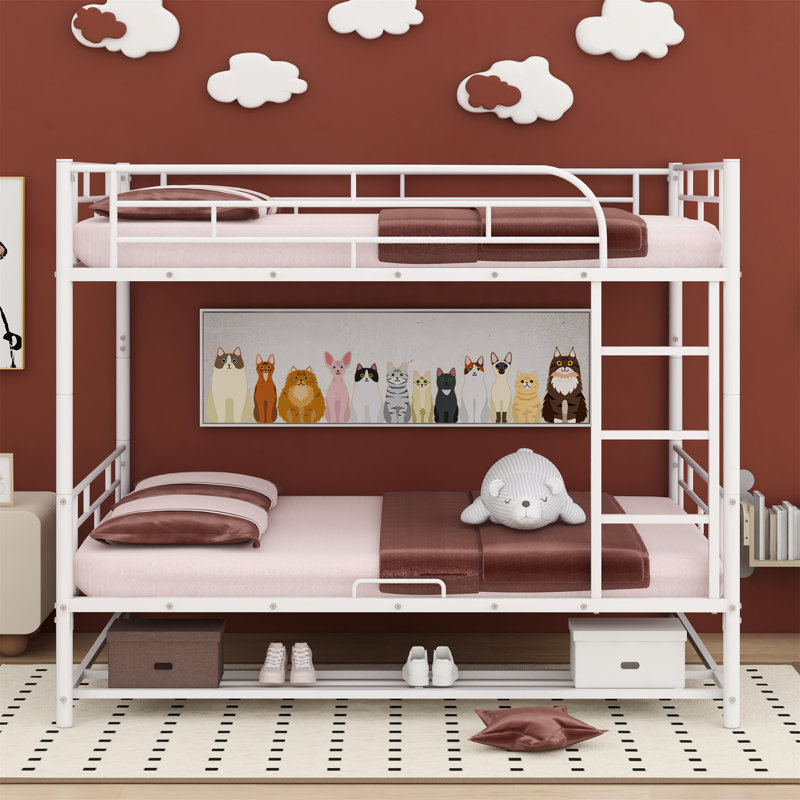 Lit superposé en métal Manter Kids, Blanc, Double