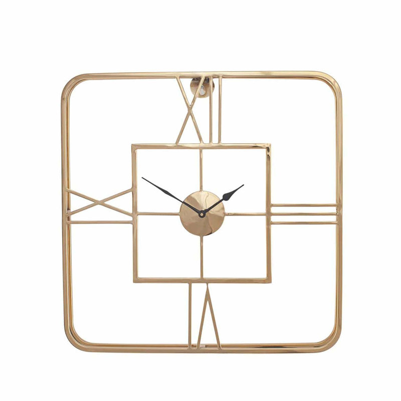 Angleton Metal Wall Clock, Gold