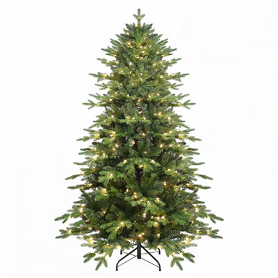 Arbre de Noël vert 6,5 pi avec 350 lumières UL blanc chaud