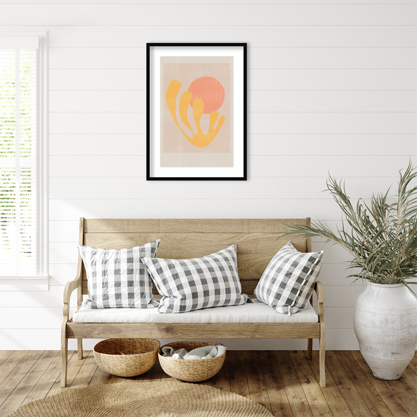 Giese "Modern Plant No. 2" Print, Black, 33" H x 24" W