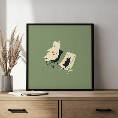 «Happy Go Lucky Cat» par Jimmy Tan, reproduction d'art