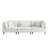 3 - Piece Upholstered Beige Corduroy Modular Sectional with Pillow Back and Solid Wood Legs-1349261308