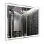 Miroir mural de salle de bain 60 po x 40 po avec cadre en aluminium à DEL durable, imperméable et durable, 3 réglages de couleur, système de commande tactile à fonctionnalité intelligente