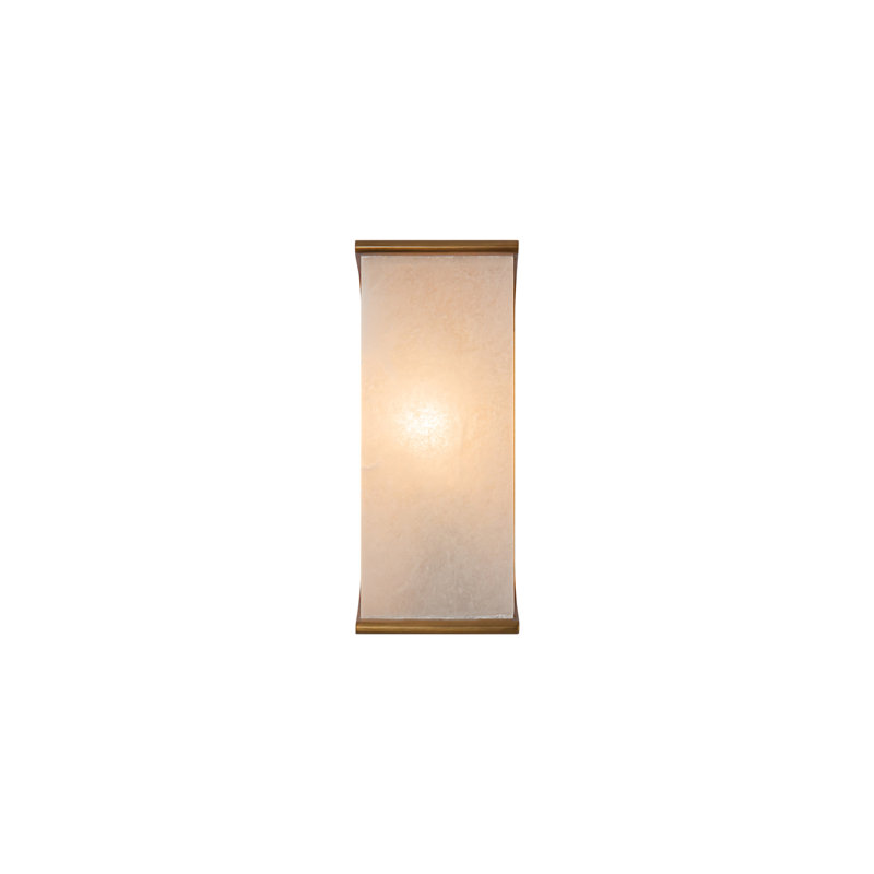 Abbott Vintage Brass and Alabaster Wall Sconce