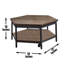 Ultimo - Table de cocktail hexagonale à plateau relevable - Brun