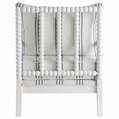 Chaise d'appoint rembourrée à rayures